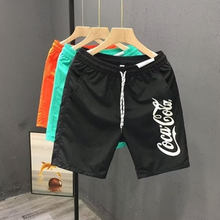 衩精神小伙五分裤 短裤 潮流外穿大裤 男生松紧休闲四分裤 男潮牌夏季