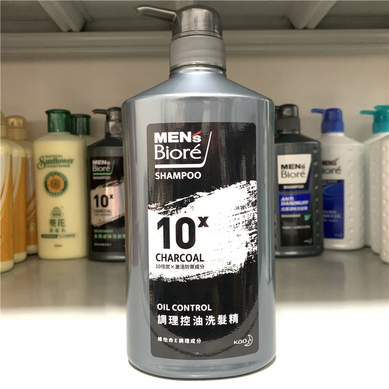 台湾采购 碧柔mens biore男士10倍炭洗发精抗屑去油洗发水750ml