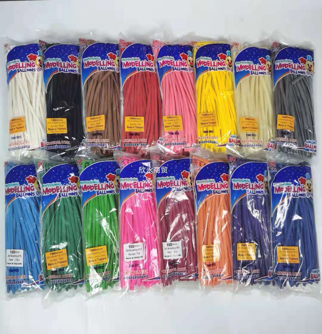 原装标准色魔术进口编织长条气球