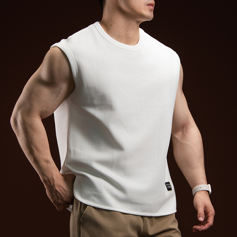 美式复古健身背心夏季户外运动