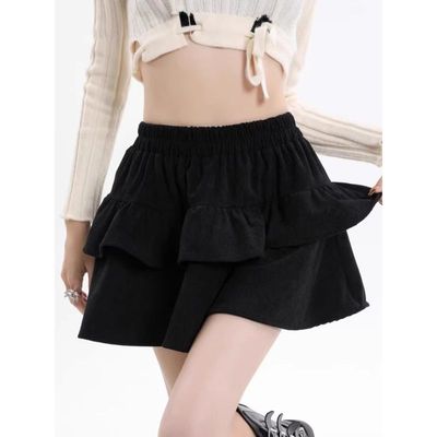 小个子显瘦A字短裙松紧腰芭蕾风