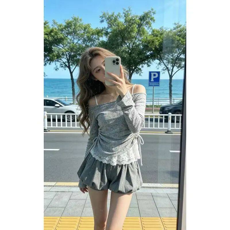 高腰遮肉宽松外穿花苞半身裙子图片