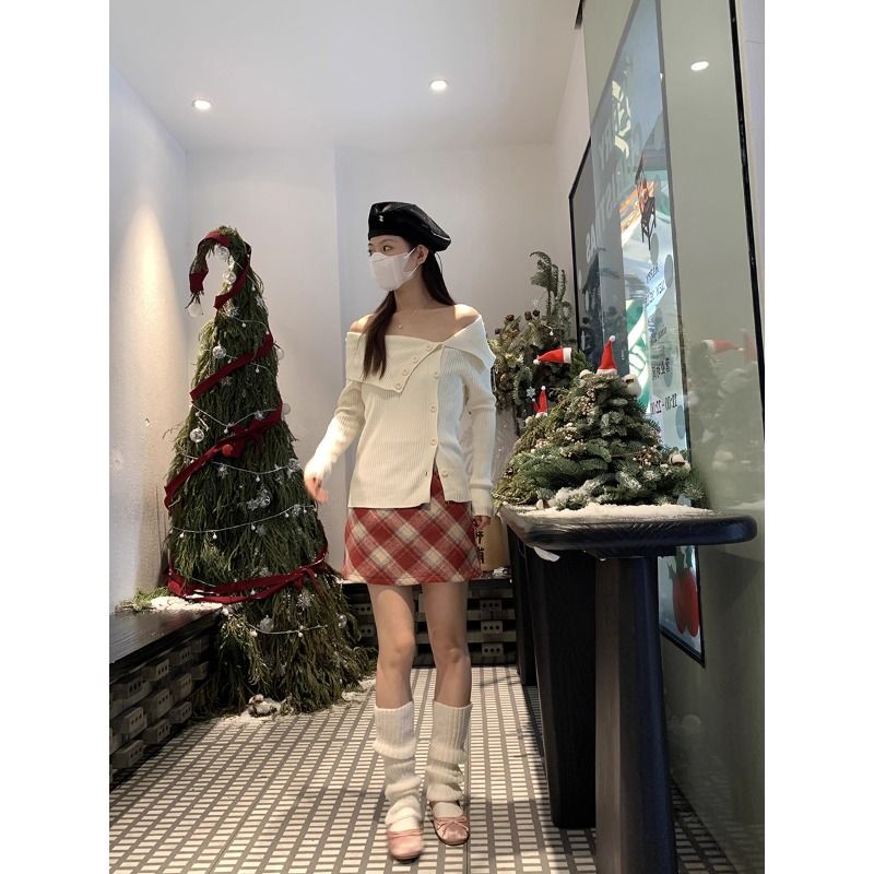 秋冬季高腰短裙小个子短裙子ins