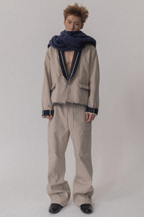 first cut wool Ouc 青果领埃及壁画羊毛外套 23fw suit 售罄 Fii