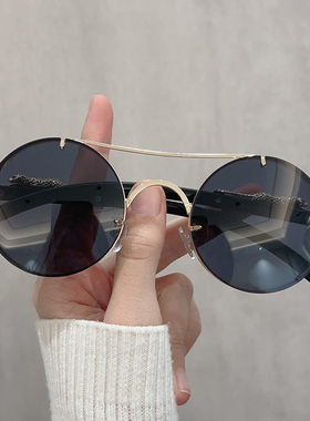 超梦复古港风豹子头装饰太阳眼镜
