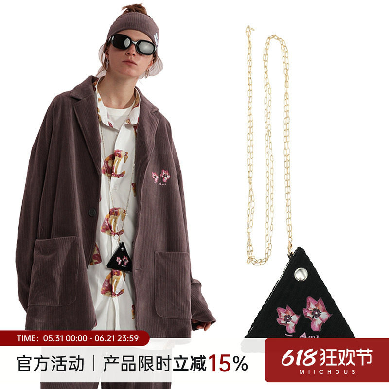 AMS 22SS 猎奇潮流玩具 金属链条硬币零钱钥匙项链挎包