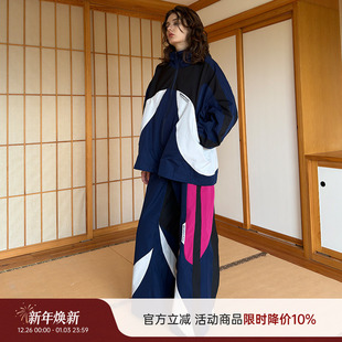 套装 EVA撞色连帽运动夹克冲锋衣长裤 云雾森林5.0 MIICHOUS米丘寺