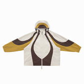 弧度分割撞色户外连帽夹克长裤 MIICHOUS米丘寺 云雾森林6.3