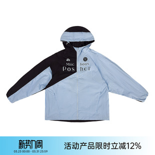 MIICHOUS米丘寺 M11可拆棉里天蓝色拼接户外滑雪棉服连帽夹克外套