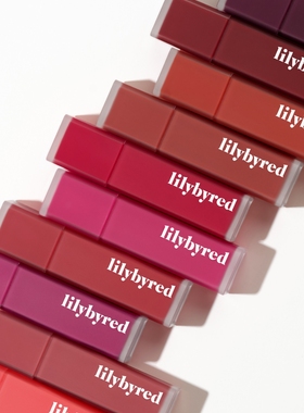 lilybyred丽丽百乐丝绒哑光雾面唇釉唇彩新品葡萄紫石榴番茄红色