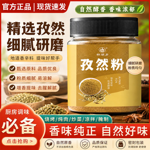 孜然粉家用非半颗粒小吃油炸烤肉香料商用正宗优质烧烤专用撒料粉