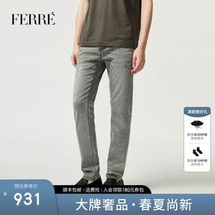 FERRE费雷时尚 子男 高端复古做旧水洗牛仔裤 2025春夏直筒轻奢长裤