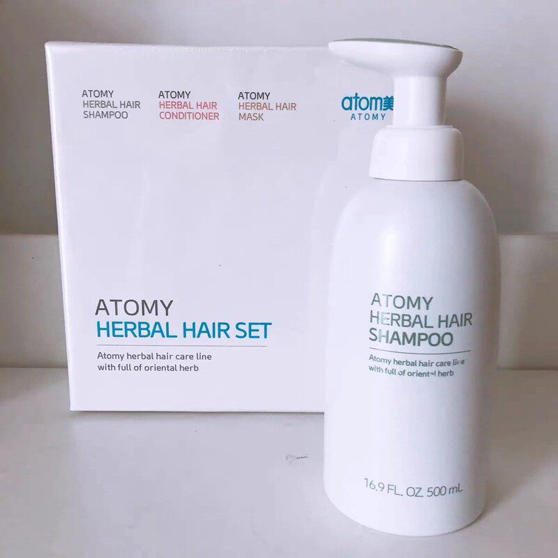 atom美洗护艾多美洗发水套装植物臻萃草本洗发液露发膜韩国邮香波
