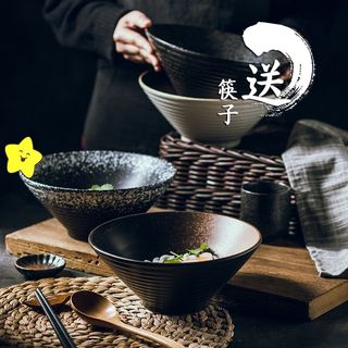 日式陶瓷碗 家用大号拉面碗饭碗面条汤碗 创意餐具套装商用斗笠碗