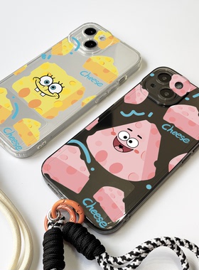 适用iPhone17苹果16promax华为p80mate70小米17红米note15卡通OPPOfindx9海绵宝宝vivox300mini手机壳荣耀400