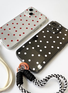 简约波点适用iPhone17苹果16Promax软15/14plus华为p70小红米k80vivos30s19全包OPPOReno13荣耀400手机壳三星