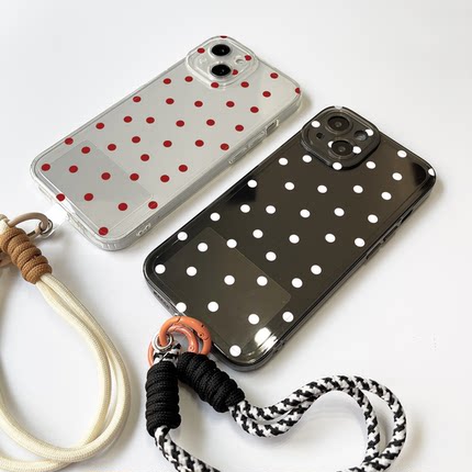 简约波点适用iPhone17苹果16Promax软15/14plus华为p70小红米k80vivos30s19全包OPPOReno13荣耀400手机壳三星