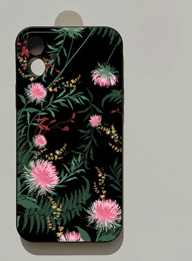 极简小花iPhone16苹果15Promax手机壳14plus适用vivox200S19华为p70软OPPOReno13小米15红米k80三星s24iQOO12