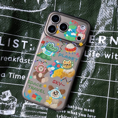 涂鸦童趣iPhone17promax手机壳16苹果14小米15红米k90荣耀300防摔opporeno13适用vivoiqoo11一加华为nova8女r