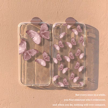 ins风蝴蝶适用iPhone17promax苹果15华为mate60vivox200小米14OPPOreno13荣耀x60一加三星手机软壳note12红米