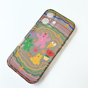 卡通插画适用iPhone17苹果16promax华为mate80vivos50小米红米OPPOReno14一加13Pro荣耀500手机壳全包魅族22