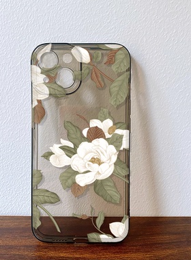 山茶花小众iPhone17promax手机壳16苹果15小米14华为nova13荣耀400适用vivoiqoo12防摔opporeno9红米note11女