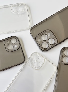 极简纯色适用vivo华为小米OPPO苹果17Promax全包iPhone15/14plus透明手机壳p60s20s19findx8荣耀一加nova13软