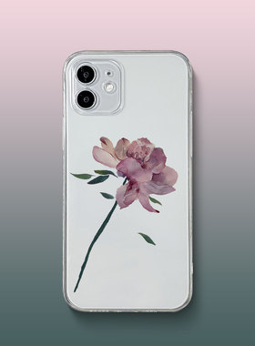 水墨花iPhone17/16/15/14Promax苹果13手机壳7/8plus华为p80nova9小米11红米k70适用vivox200三星s24一加OPPO