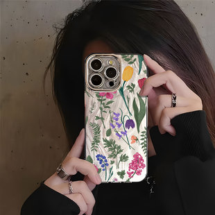 印象插画小众适用iPhone17苹果16Promax华为mate60p70nova13vivox200荣耀90OPPOReno14findx8小米15红米k80女
