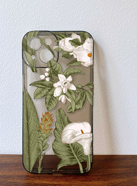 清新线描iPhone17/16/15promax苹果14mate70华为p80适用vivox90小米13红米k40手机壳OPPOa2mReno荣耀iQOO一加