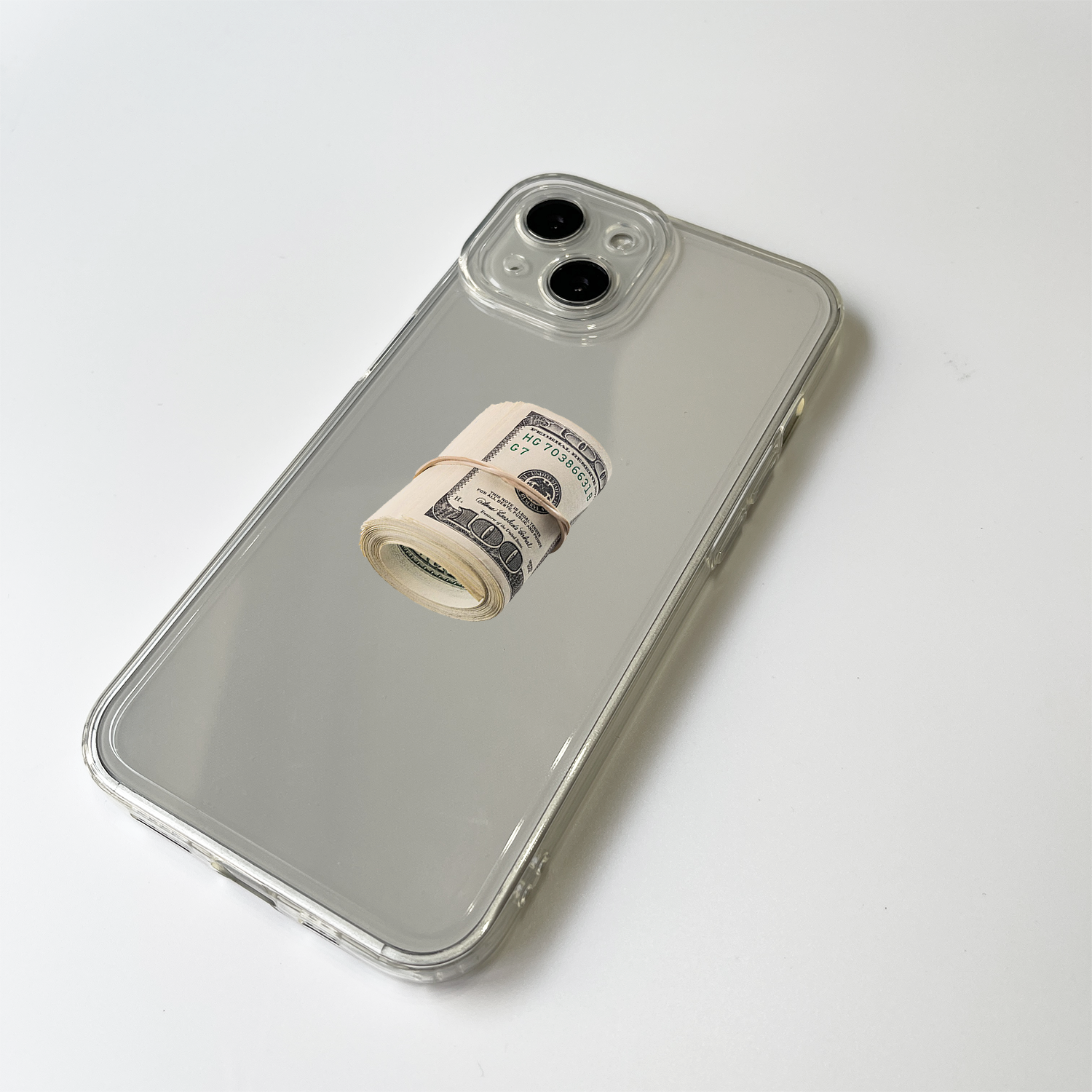 钱在手里适用iPhone17promax苹果16/15/14plus华为p80小米15OPPOfindx9红米note13vivox300荣耀500手机壳透明,3C数码配件,手机保护套/壳,淘宝优惠券,粉丝福利购,淘宝优惠卷