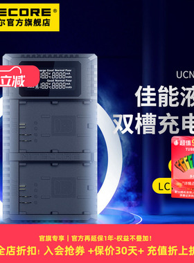 奈特科尔佳能单反EOS 6D2/60D/70D/6D/m6二代/80D/200D/800d微单摄影数码相机LP-E6N/LP-E4N电池旅行充电器