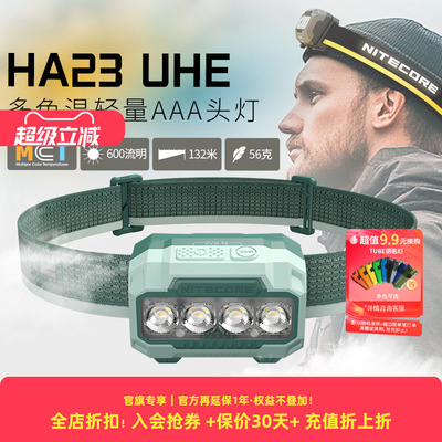 奈特科尔HA23UHE长续航电池头灯
