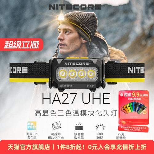 奈特科尔HA27UHE户外强光头灯