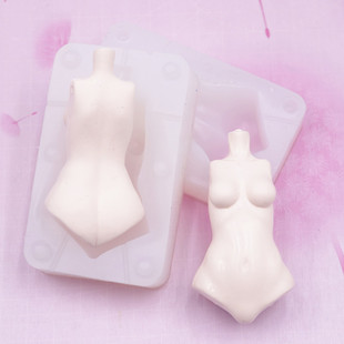 超轻粘土Q版身体硅胶模具黏土身体模具翻糖软陶人偶新女素体模具