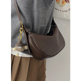 爆款 百搭单肩包夏季 斜挎饺子包 潮时尚 高级感美拉德包包女2025新款