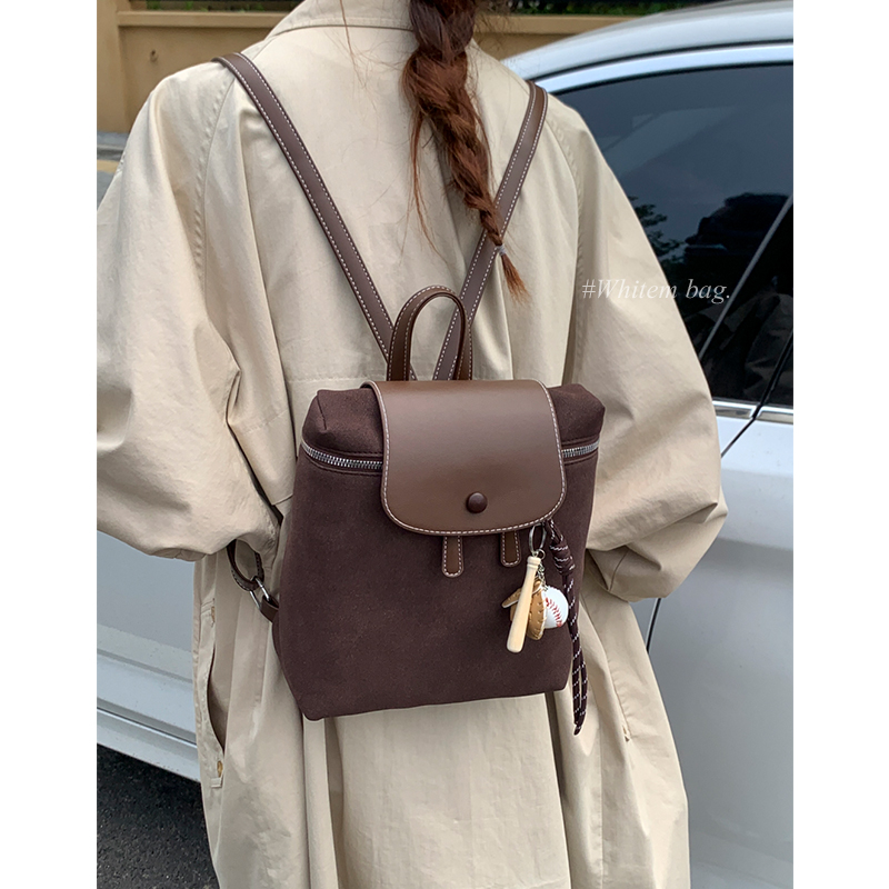 高级感复古水桶包包女式2025新款秋冬韩国时尚大容量通勤双肩背包