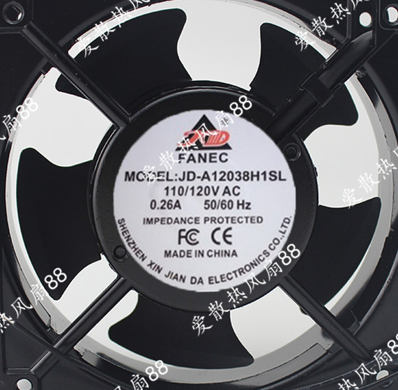 JD-A 12038H2/H1SL BL 220V/110V全新原装FANEC机柜散热风扇12038