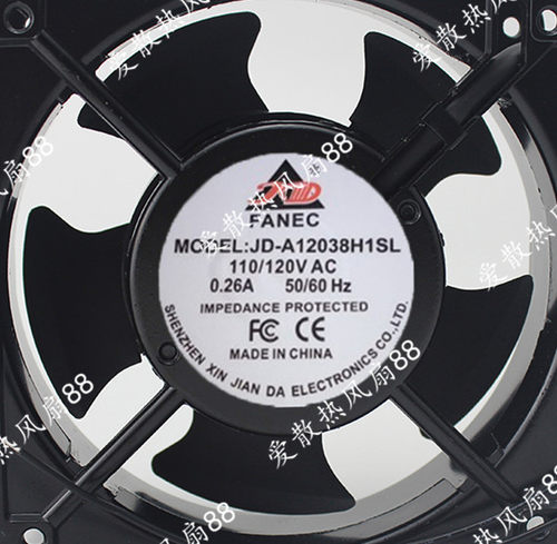JD-A 12038H2/H1SL BL 220V/110V全新原装FANEC机柜散热风扇12038