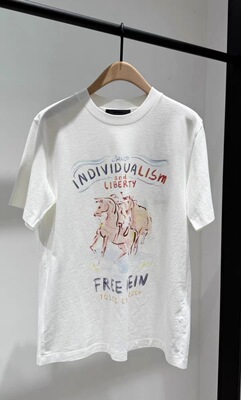 正品2026春新品生肖马年系列彩绘印花棉质新年短袖T恤 MBF1TEE021