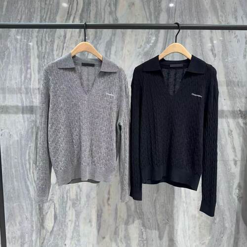 【C系列】正品针织衫2026春新品绵羊毛轻复古V领刺绣MBF1SWT051