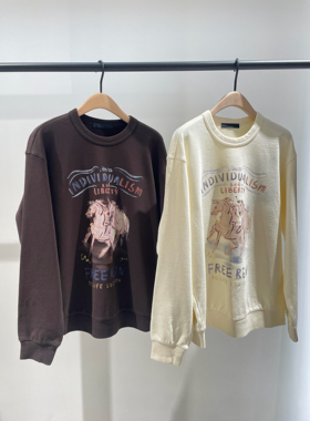 正品卫衣2026春新品生肖马年系列彩绘印花高克重新年MBF1SWS005