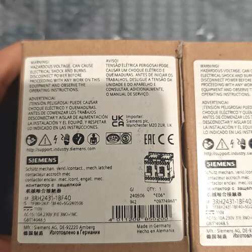 议价-3RH2431-1BF40西门子正品接触器3RH2431-1-可维修