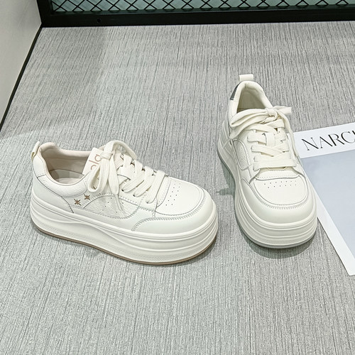 诗路花语女鞋厚底板鞋增高小白鞋