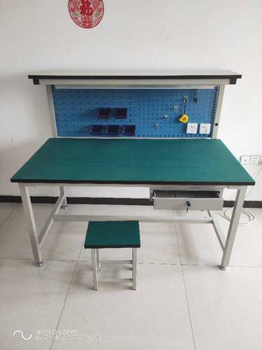 防静电工作台带挂板带灯操作台车间试验台钳工台工厂装配台维修台