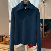 重磅 只有十几件 毛衣女 毒家定染康赛妮A级山羊绒 半拉链针织衫