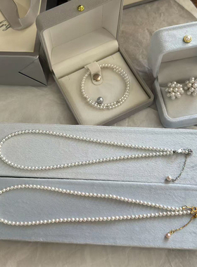 baby珠项链+爆米花珍珠耳饰女