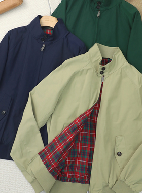 鼻祖级英国老牌！经典复古老钱G9哈灵顿夹克立领休闲外套 男女款