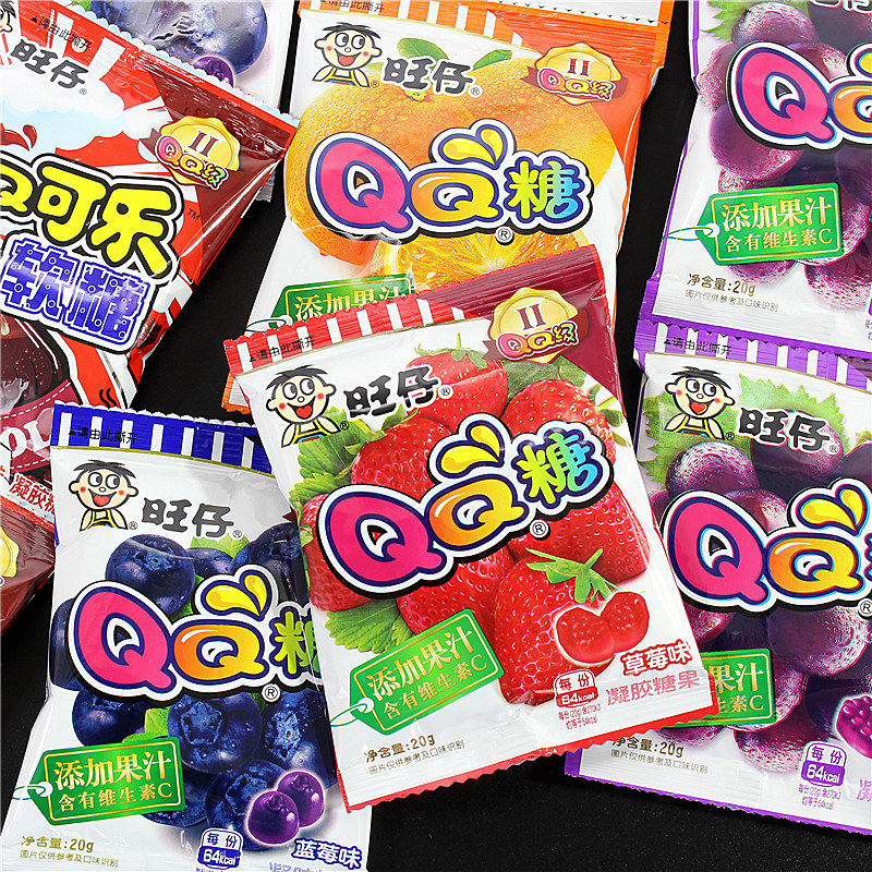 旺仔qq糖果汁糖水果糖糖果小零食