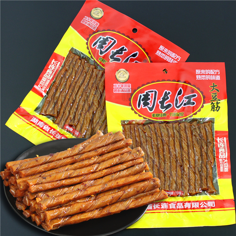 周长江豆筋小豆条辣条牛筋零食